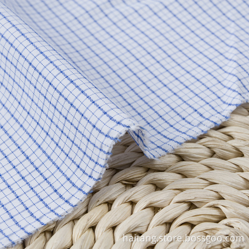 Check Polyester fabric Dobby Bamboo fabric Worker's Shirt